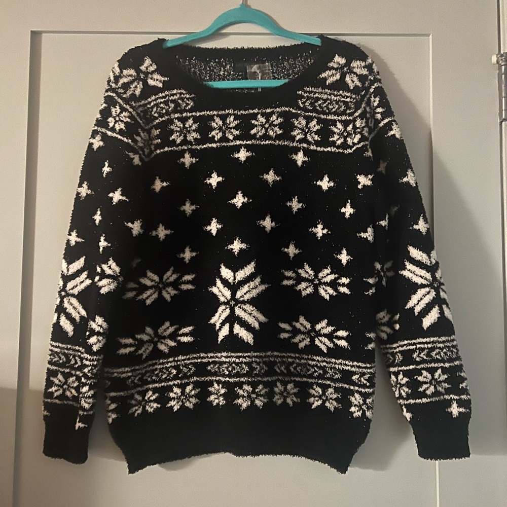 NWT BAREFOOT DREAMS Cozychic Plush Seaside Black Fair Isle